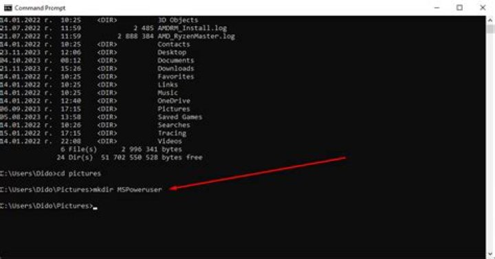 How do I create a directory in Windows 10 using cmd?