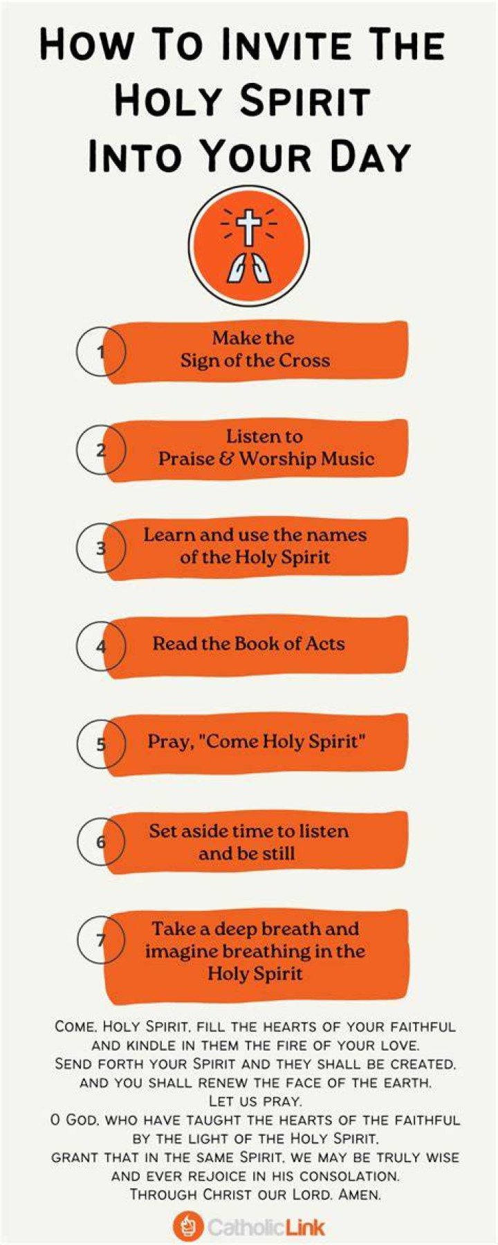 How do you invite the Holy Spirit to your life?
