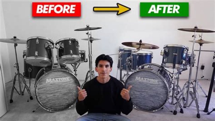 How do you make a cheap drum set?