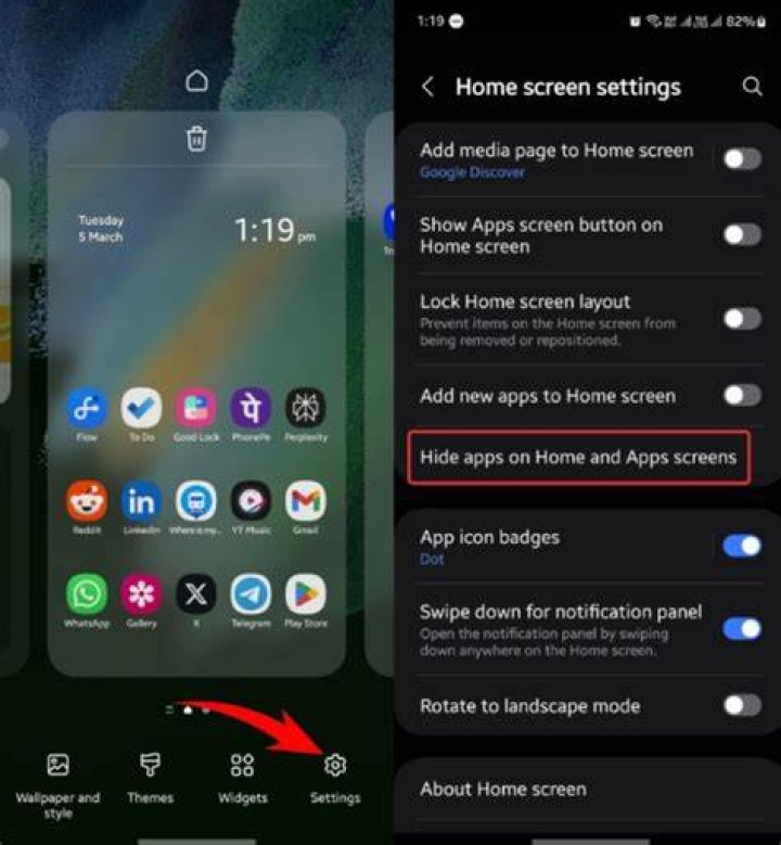 How do you make a hidden Home Screen?