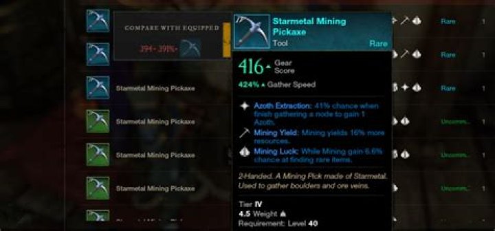 How do you make a star metal pickaxe in New World?