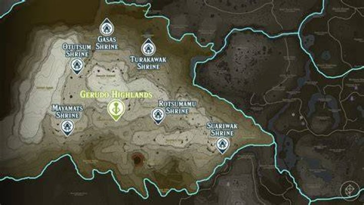 How many shrines are in Gerudo Highlands?