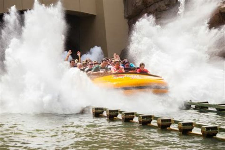 How wet do you get in the Jurassic Park ride?