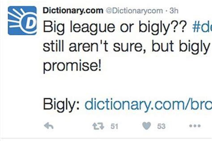 Is Bigly in the dictionary?