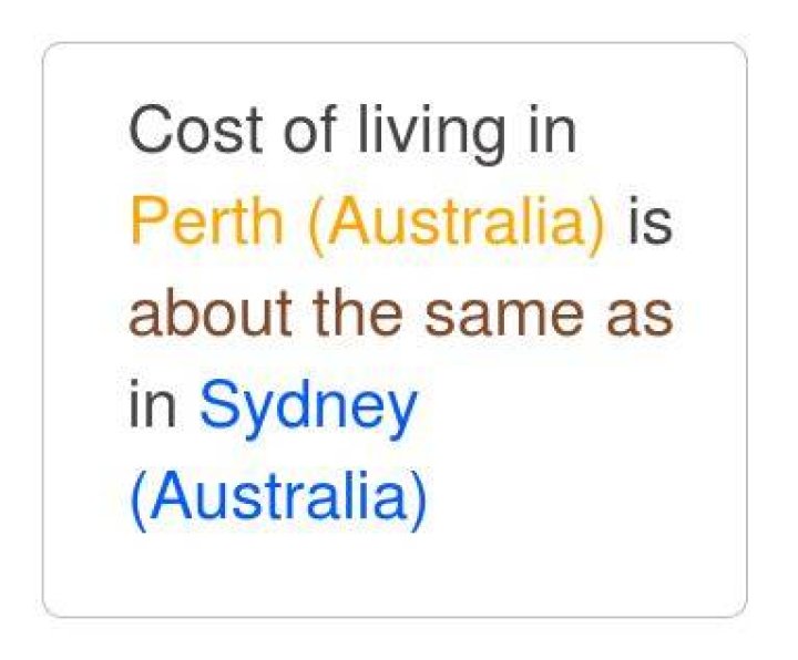 Is Perth cheaper than Sydney?