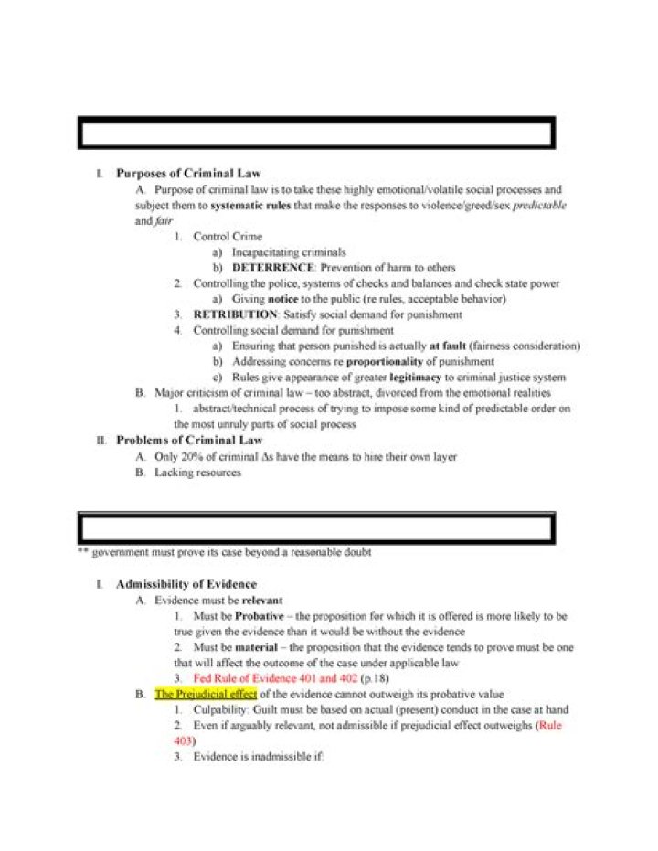 What are the 3 main purposes of criminal law?