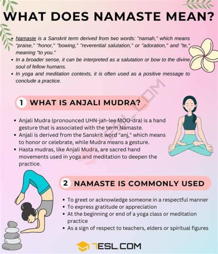 What does namaste in yoga mean?