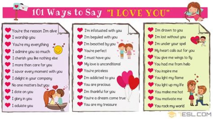 What is a cute way to say I love you?