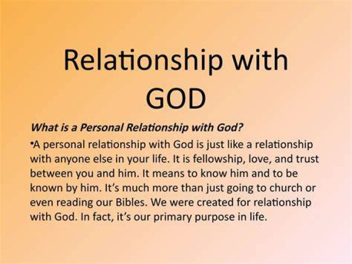 What is a personal relationship with God?