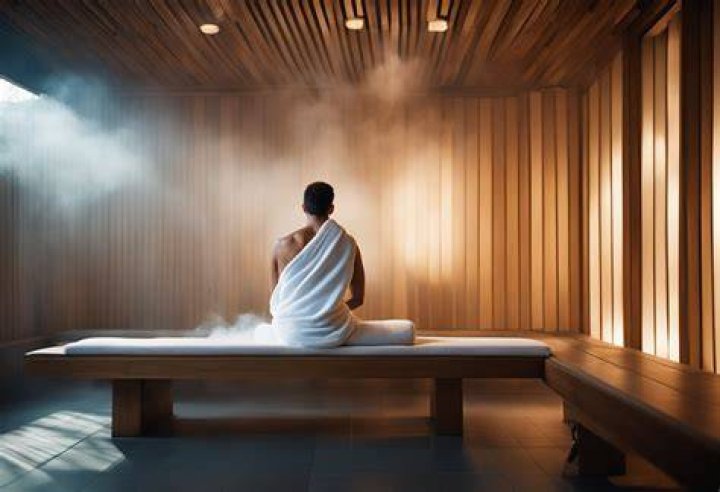What men should wear in a steam room?