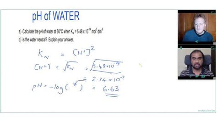 Why is the pH of pure water 7?